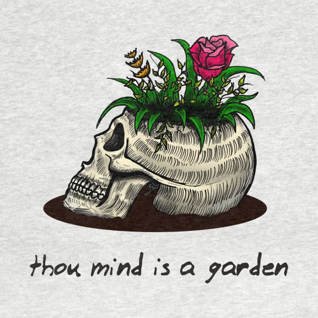 skull mind garden by HurdyGurdy